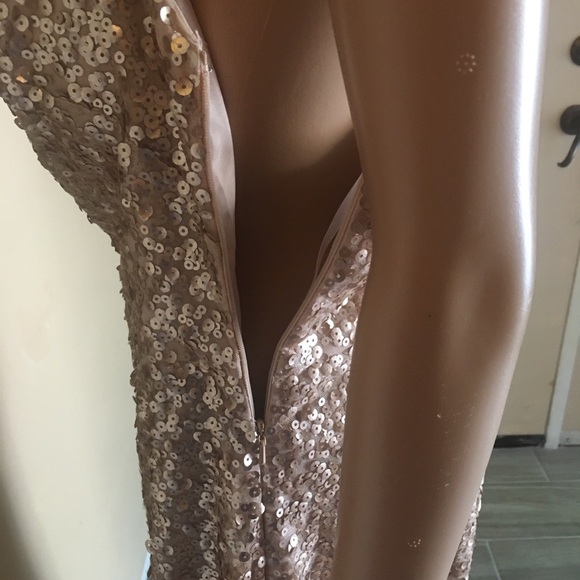 Dressy collection sequin Rose gold dress size 14 - Picture 6 of 16